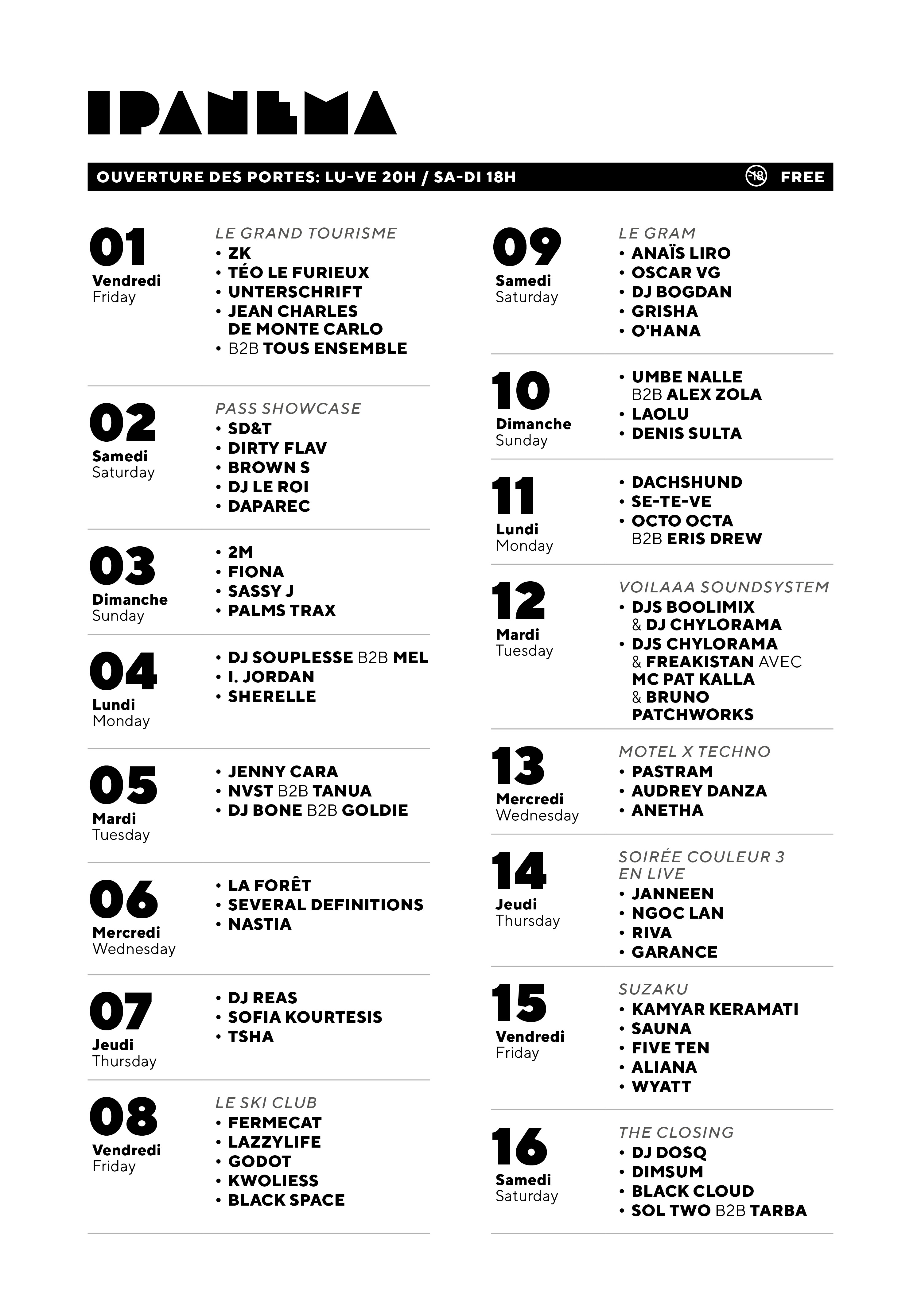 Programme ipanema