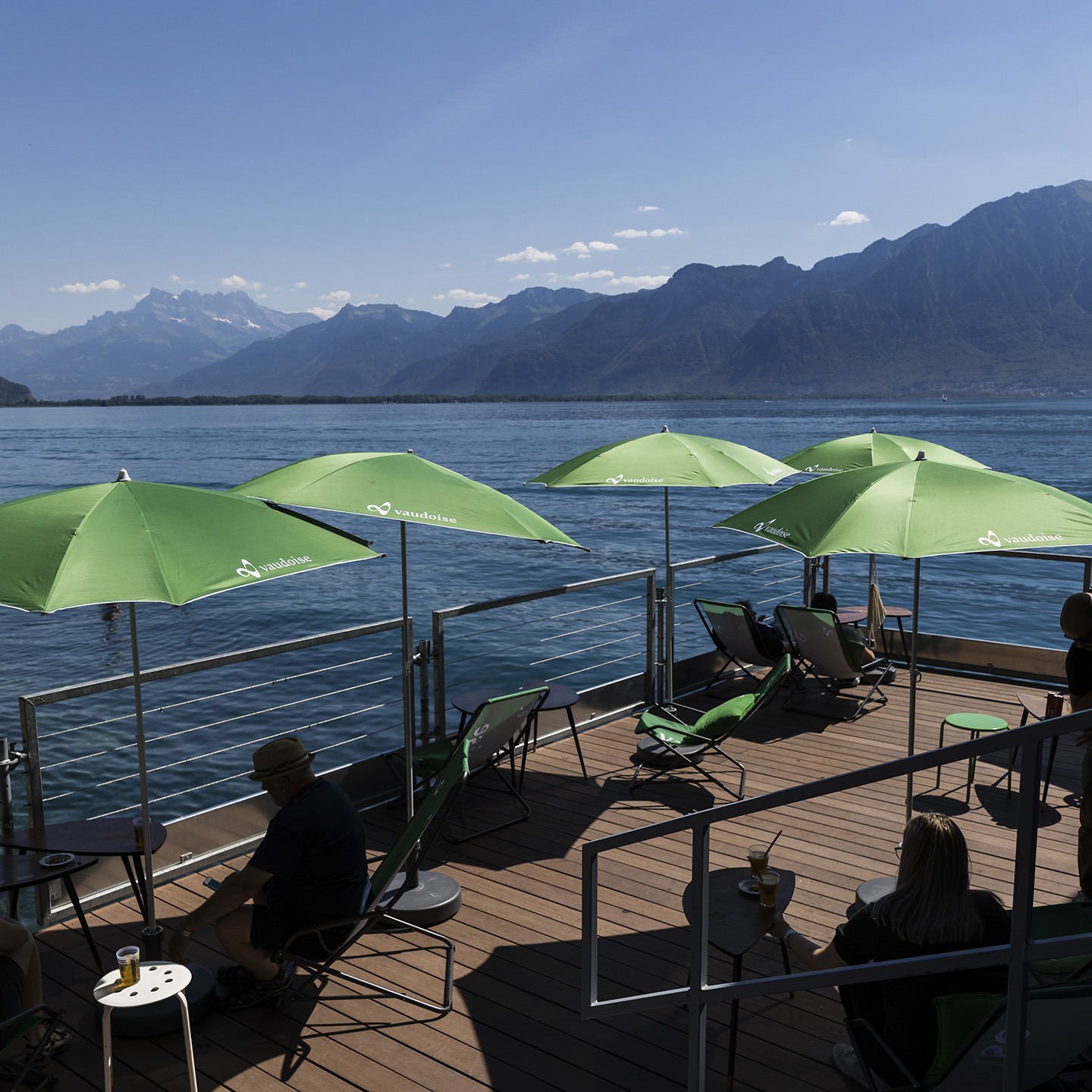 terrasse Vaudoise Deck vue lac Leman