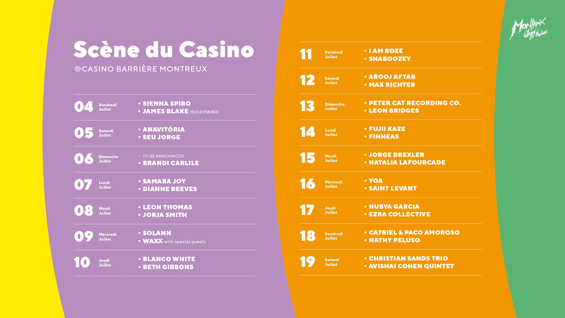 Programme Scène du Casino 2025