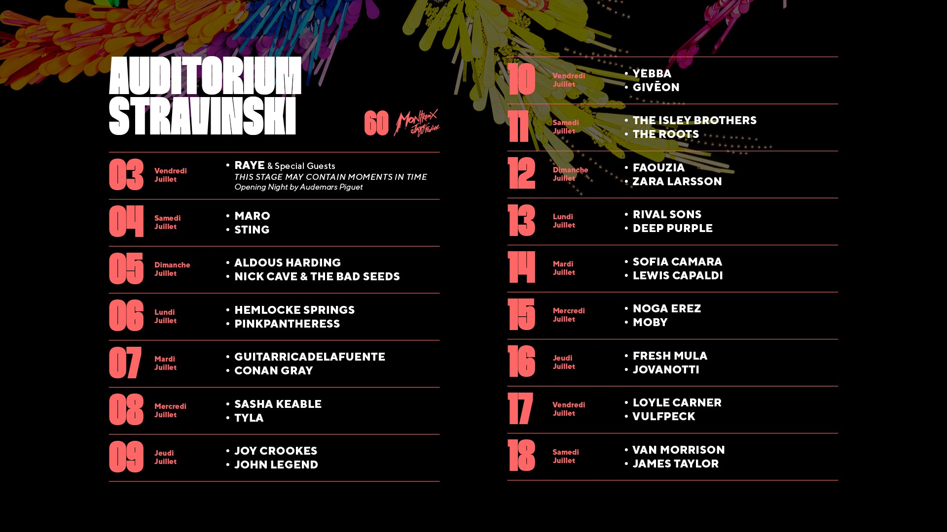 Programme Auditorium Stravinski